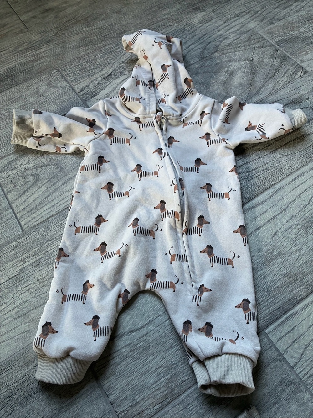 One Piece Dachshund Hoodie with zipper